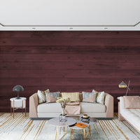 Stylish surface Wine-Stained Wood Wall Mural aged timber aesthetic design