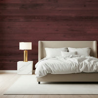 Modern interior Wine-Stained Wood Wall Mural natural wood grain dark tone