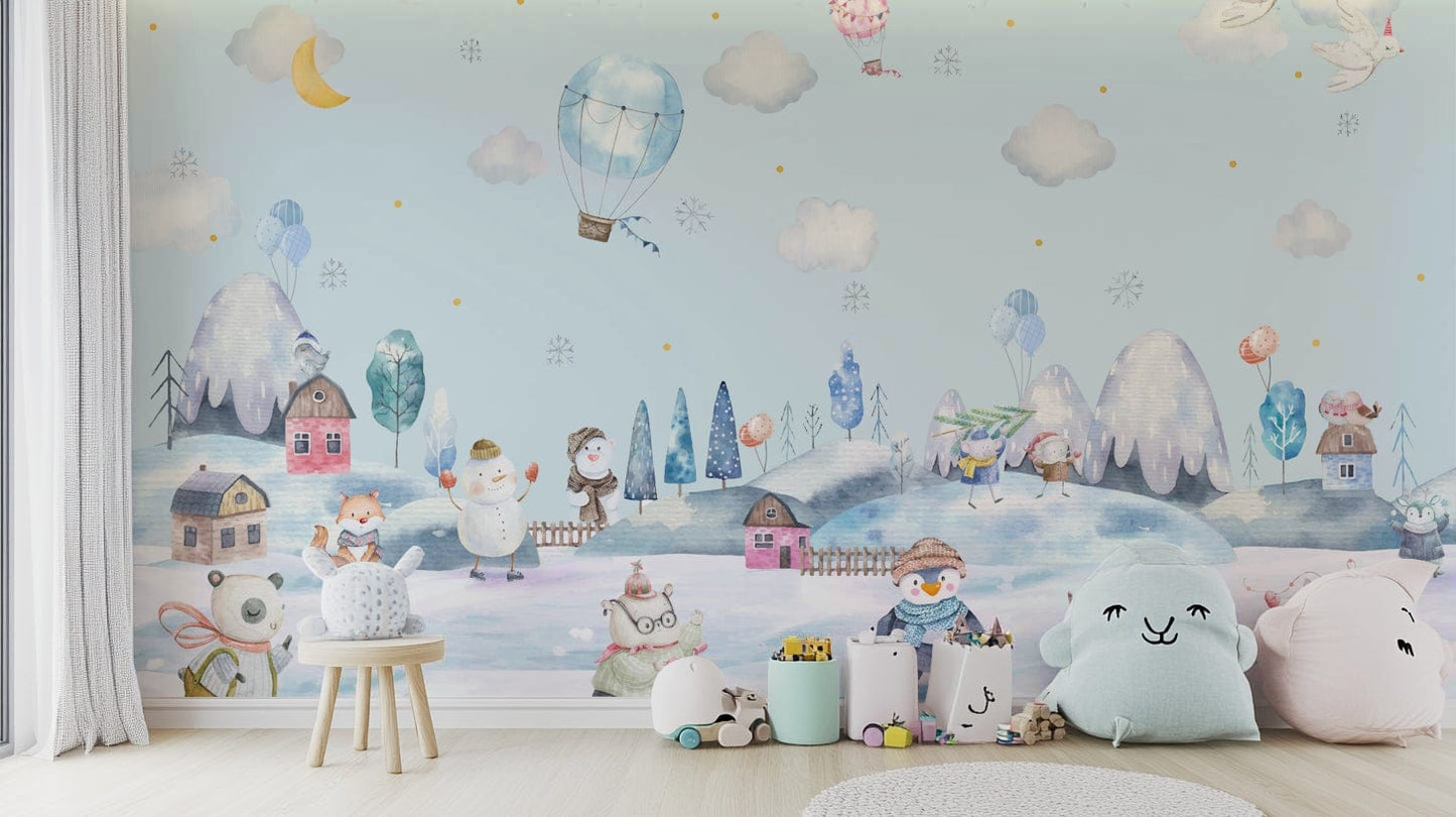 Winter Wallpaper and Murals: Quick Home Cozy Transformation
