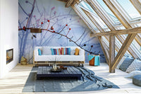 Botanical mural for quiet spaces
