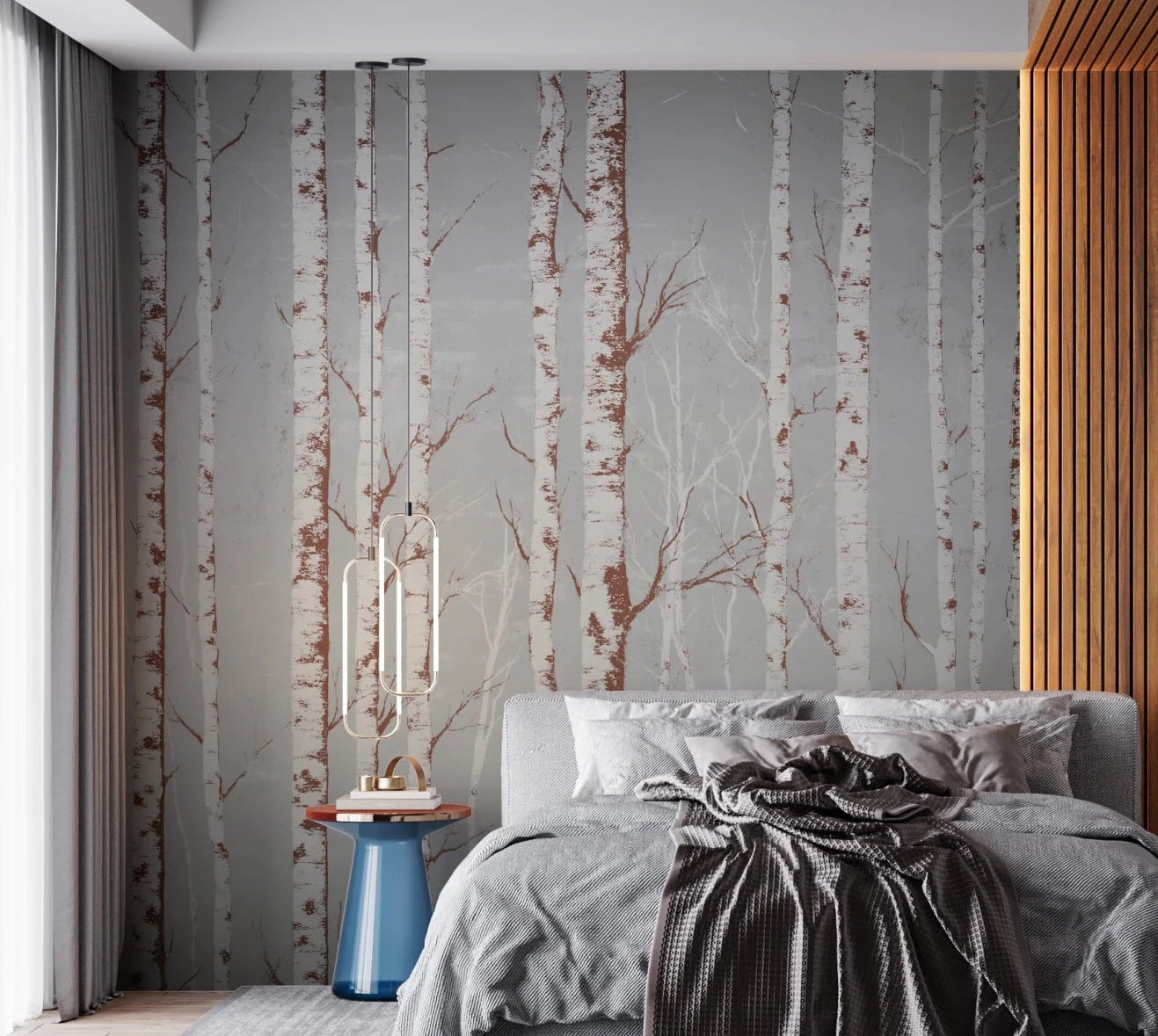 Winter Birch Beauty Wall Mural