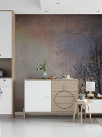 Winter Day wall mural with bare tree silhouette