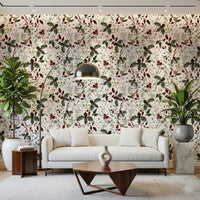 Wall decor featuring unique seasonal Winter Garden sketch.