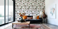 Seasonal Winter Garden paper wall decor with mistletoe.