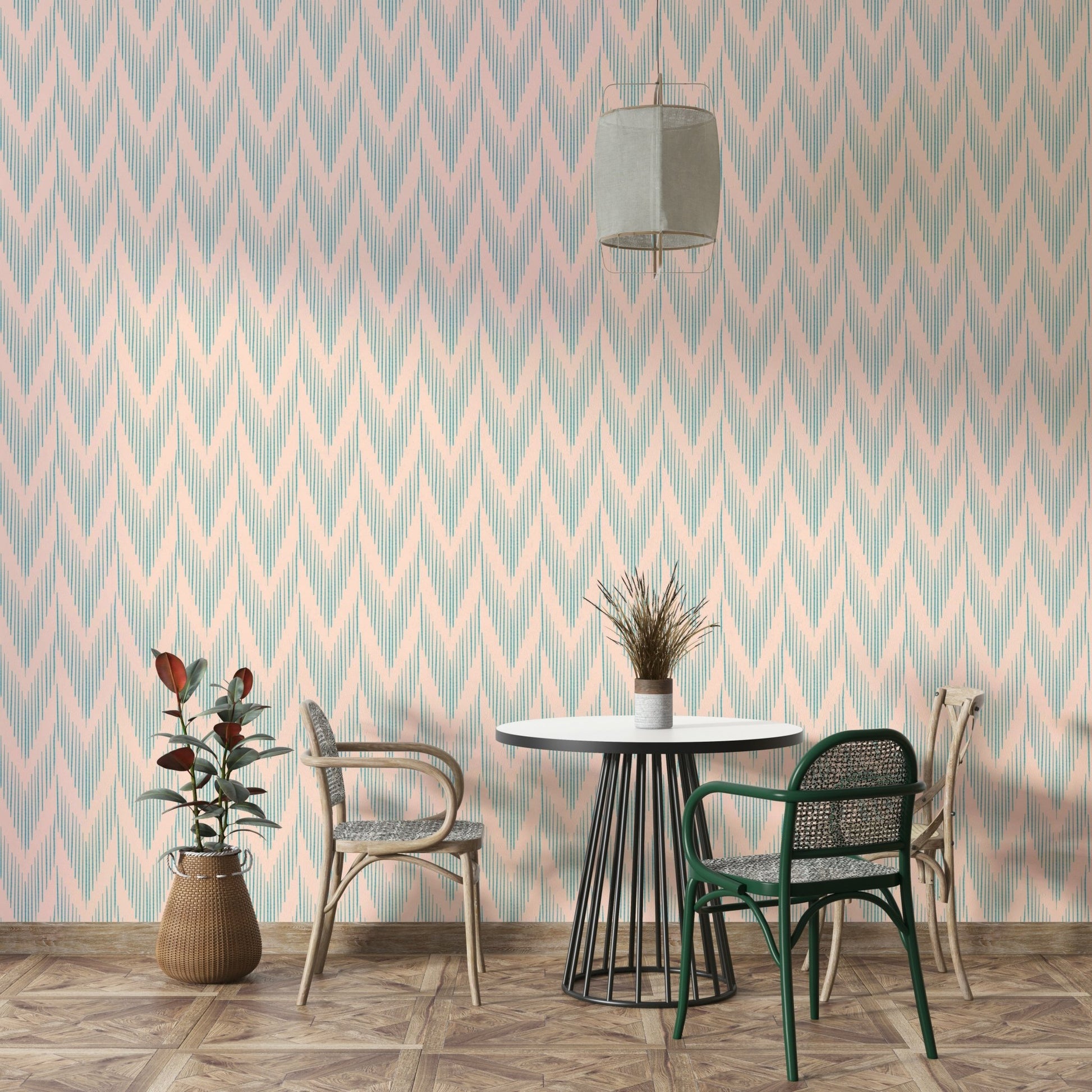 Subtle winter glam – Winter Solstice Damask Wallpaper


