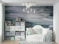 The wallpaper for walls being admired in a home.

