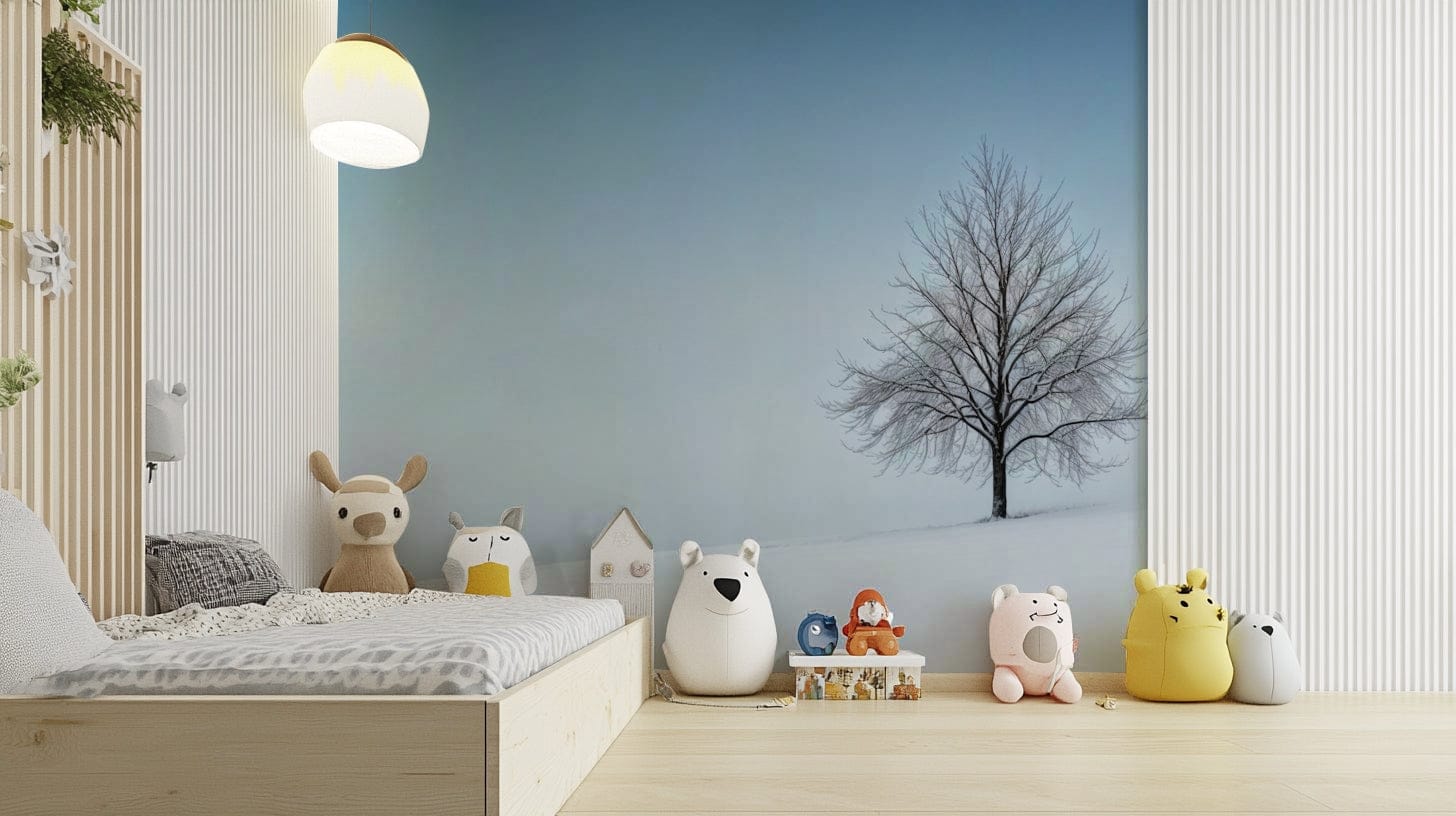 A close-up of the textured details on the ice and snow.