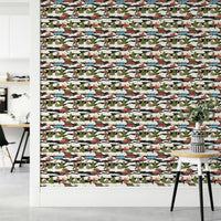 Snowy Town Adventure festive mural wallpaper