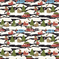 Snowy Town Adventure serene wallpaper

