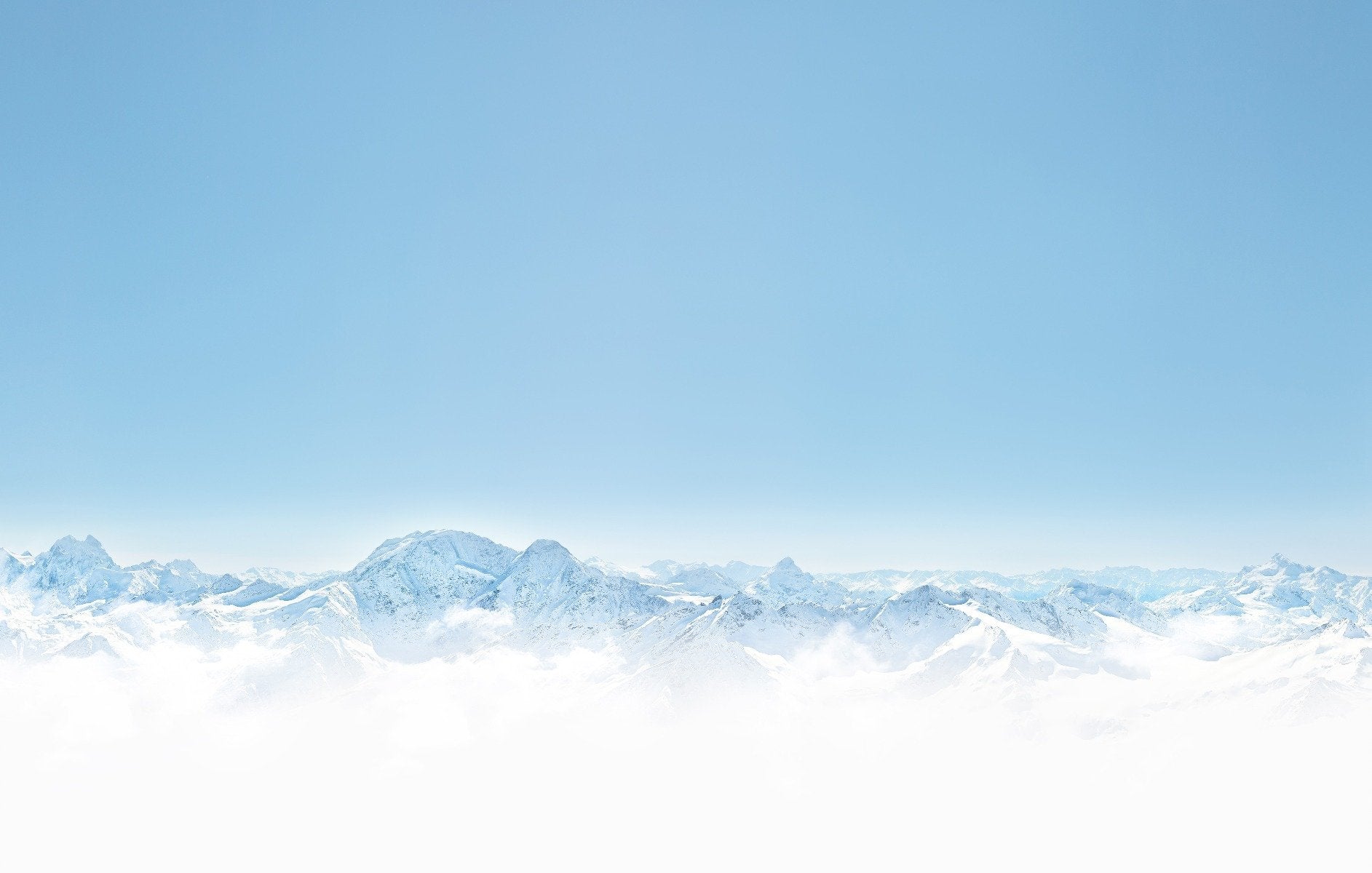 Winter Mountain Wallpaper Mural in your room — zoomed
