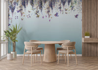 Wisteria Romance Blue Wallpaper Murals - Giffywalls