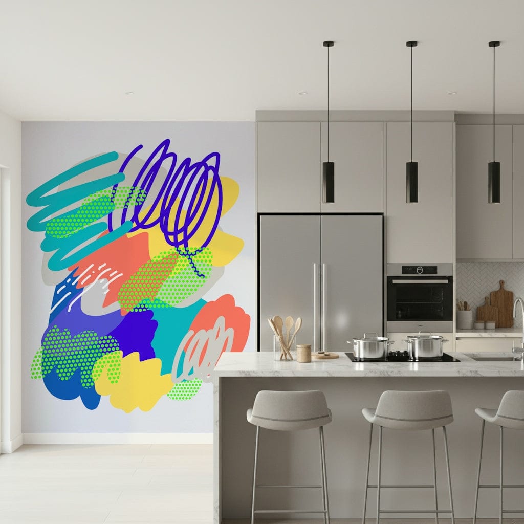 Dynamic multicolored graphic, fantastic wallpaper for walls, Wonders2.