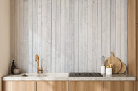 Realistic wood-patterned wallpaper mural
