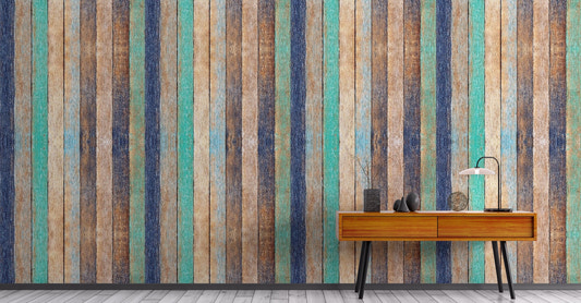 Deep charcoal grey charred wood wall mural with a scorched texture.
