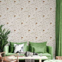 Whimsical woodland creatures in earthy brown tones

