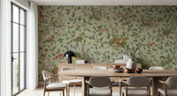 Enchanting mural inspired by forest naps and fairy-tale calm for a tranquil interior.