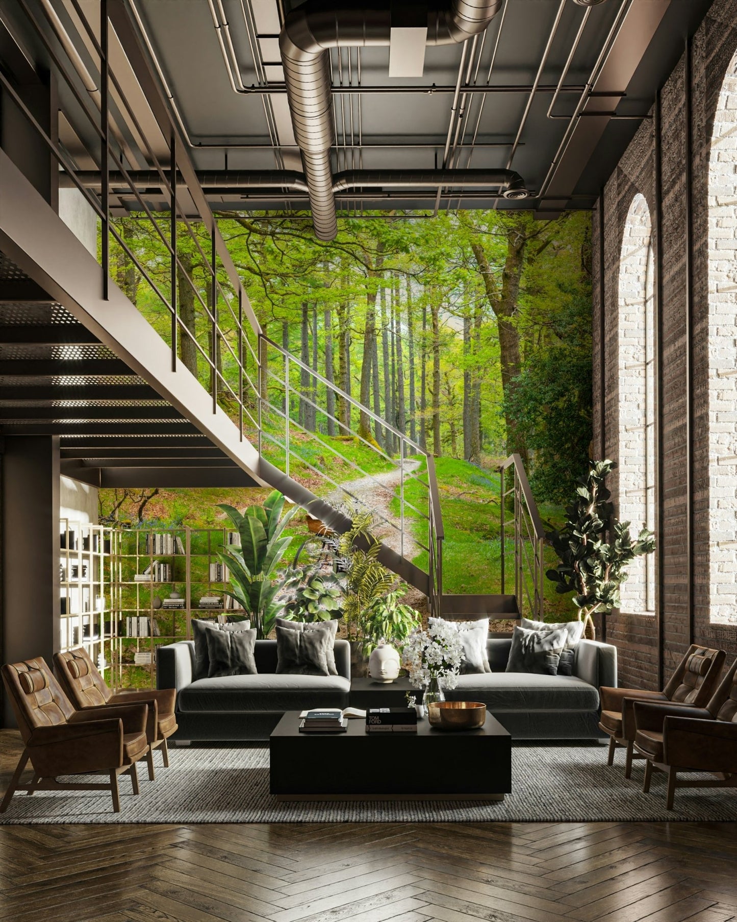 Soft sunlight through trees creating a warm, inviting vibe

