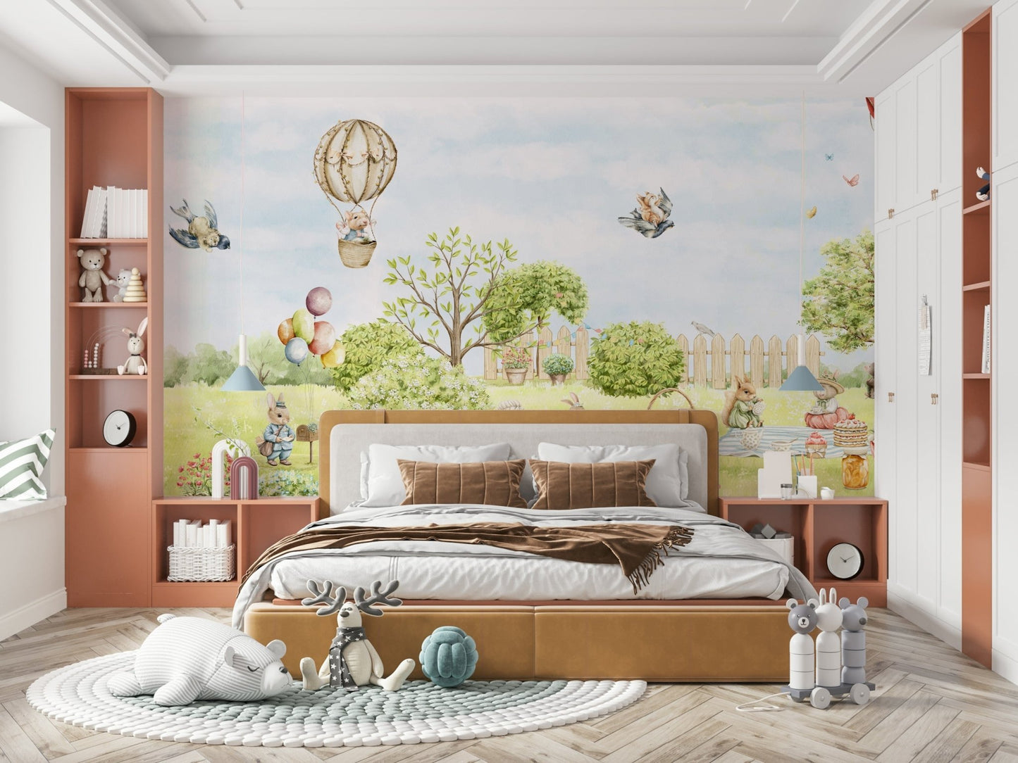 Animals rendered in a charming and artistic style.

