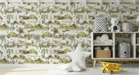 Whimsical Woodland Friends wall decor featuring painted forest creatures.