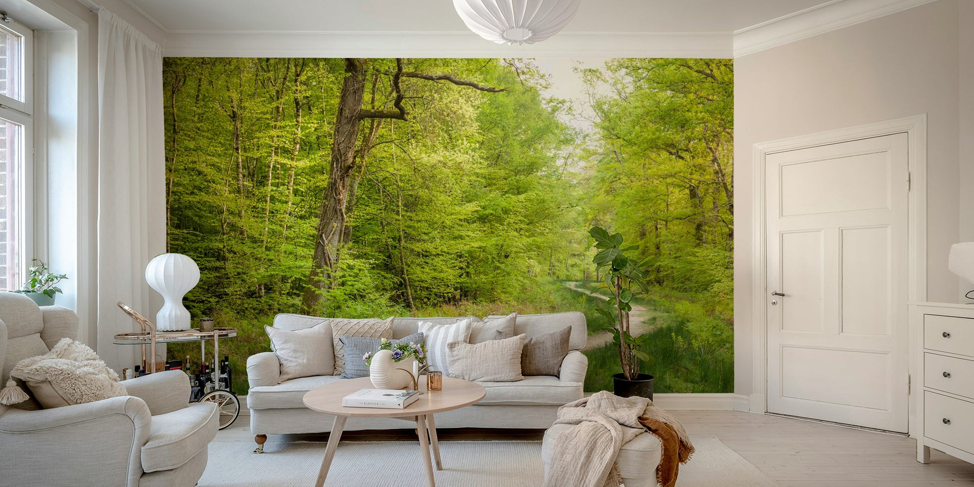 Peaceful woodland scenery wallpaper

