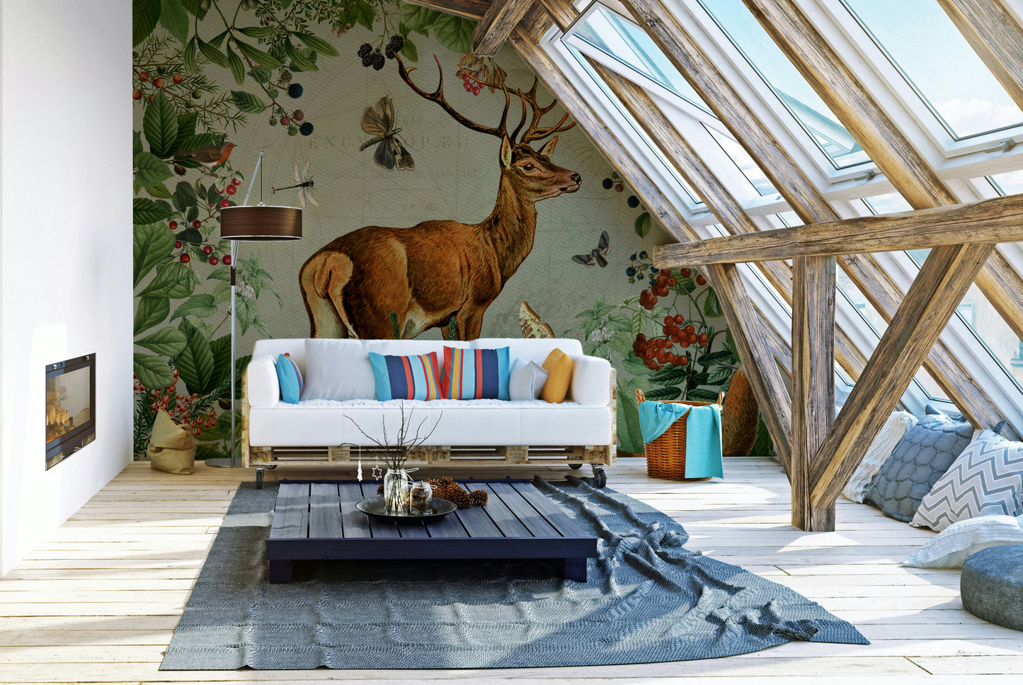 Playful nature wallpaper for kids

