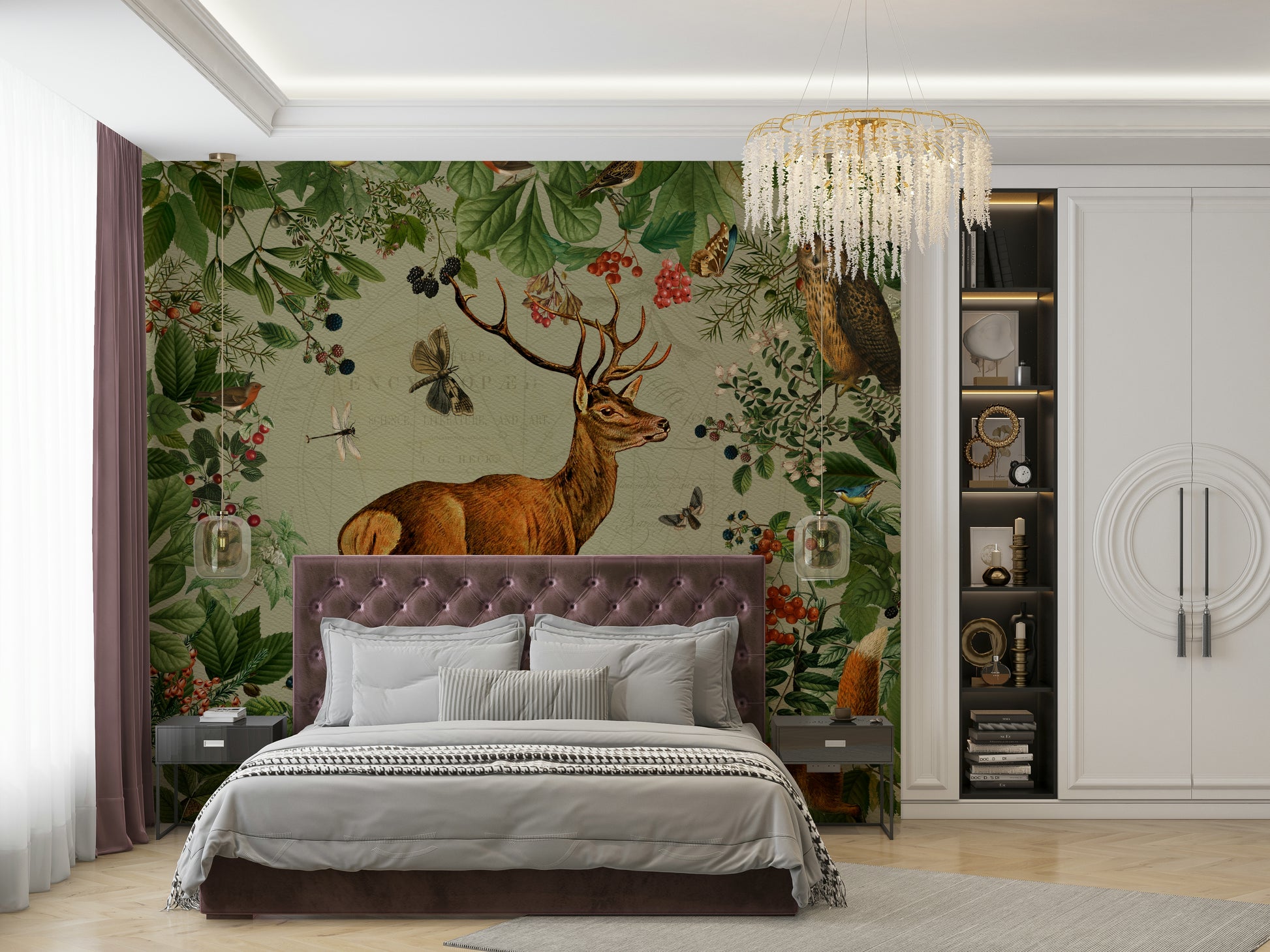 Gentle forest mural wallpaper


