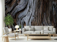 Worn Timber wallpaper mural combining natural wood grains and weathered surfaces for authentic rustic appeal.