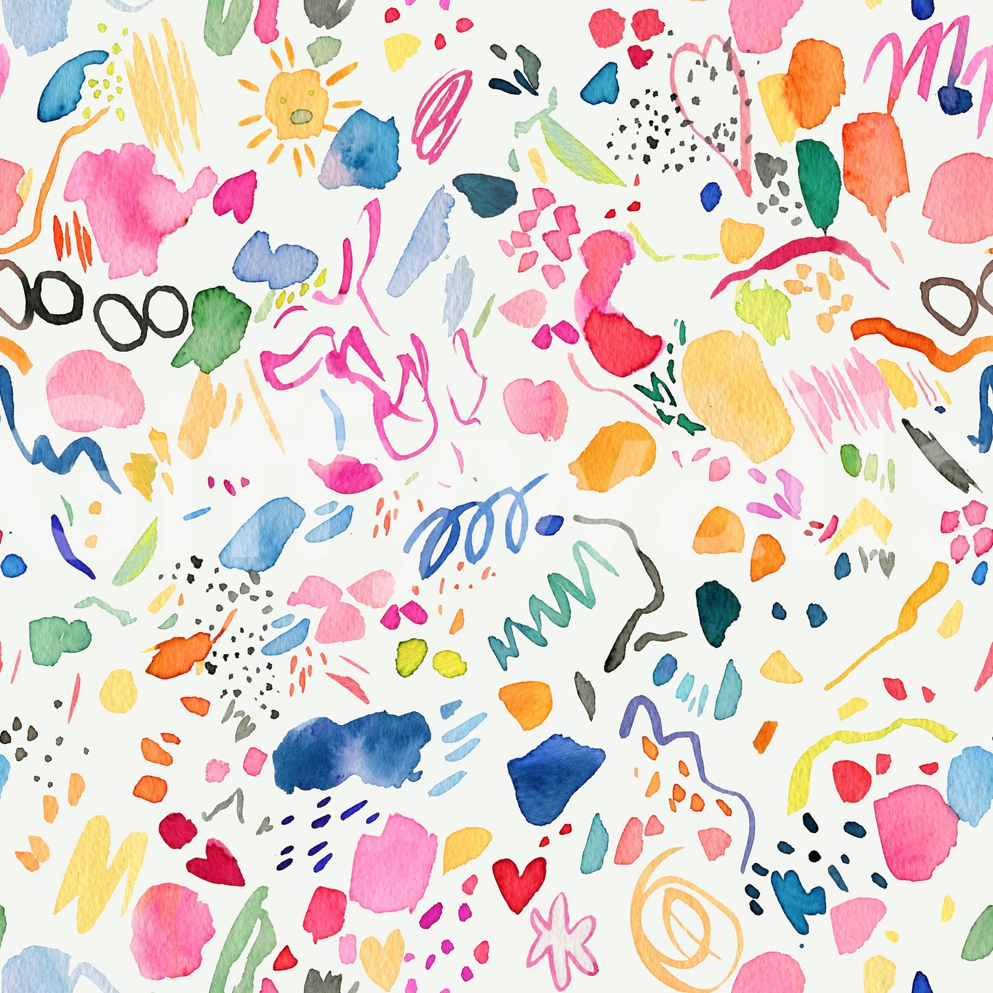 Yellow paint stroke design wallpaper with party feel

