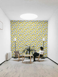 Nature mural wallpaper with lemons

