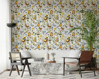 Custom Yellow Butterfly Meadow graphic print decal wallpaper