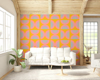 Graphic cheerful background Semi-Circle Pop wall decor.