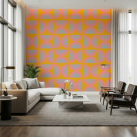 Semi-Circle Pop wallpaper for walls retro geometric pattern.