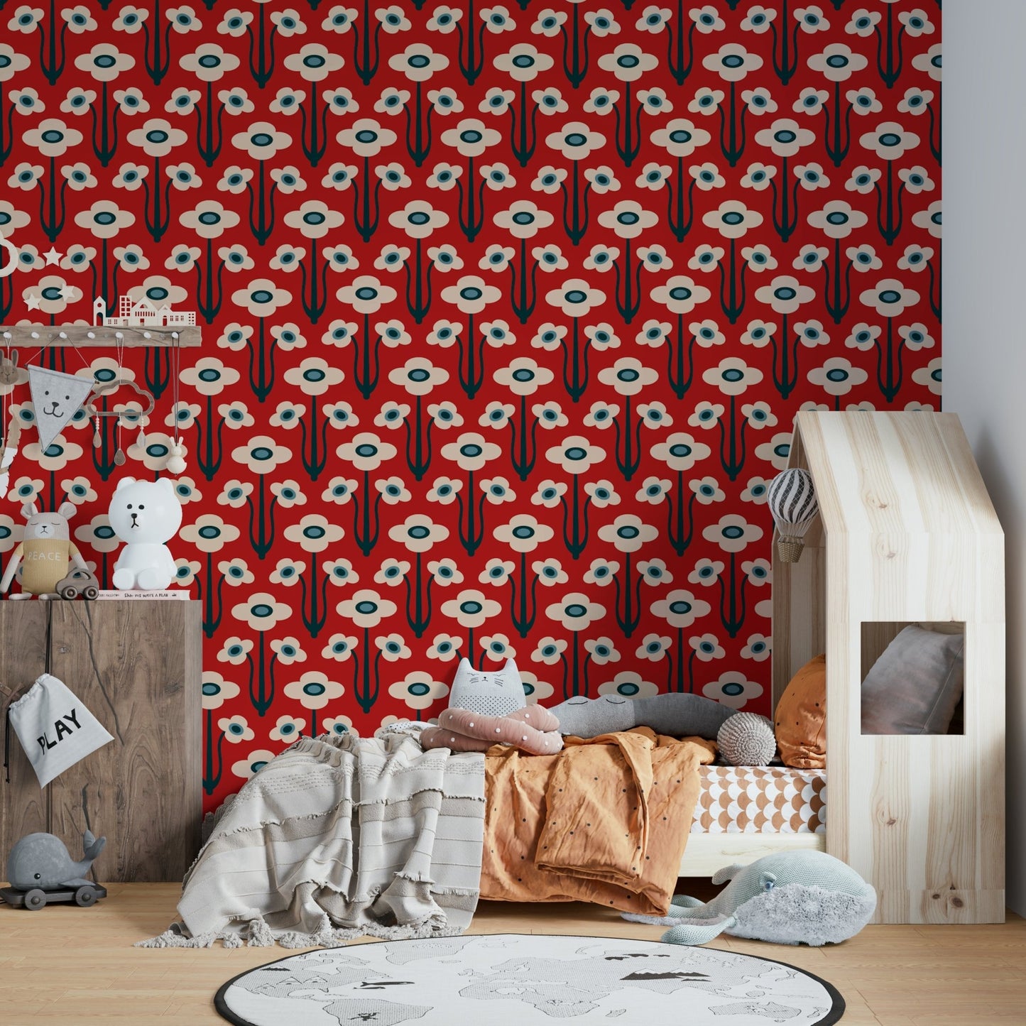 Bold and inviting color palette for home decor.

