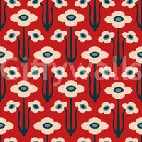 Floral wallpaper with a gentle, painterly feel.

