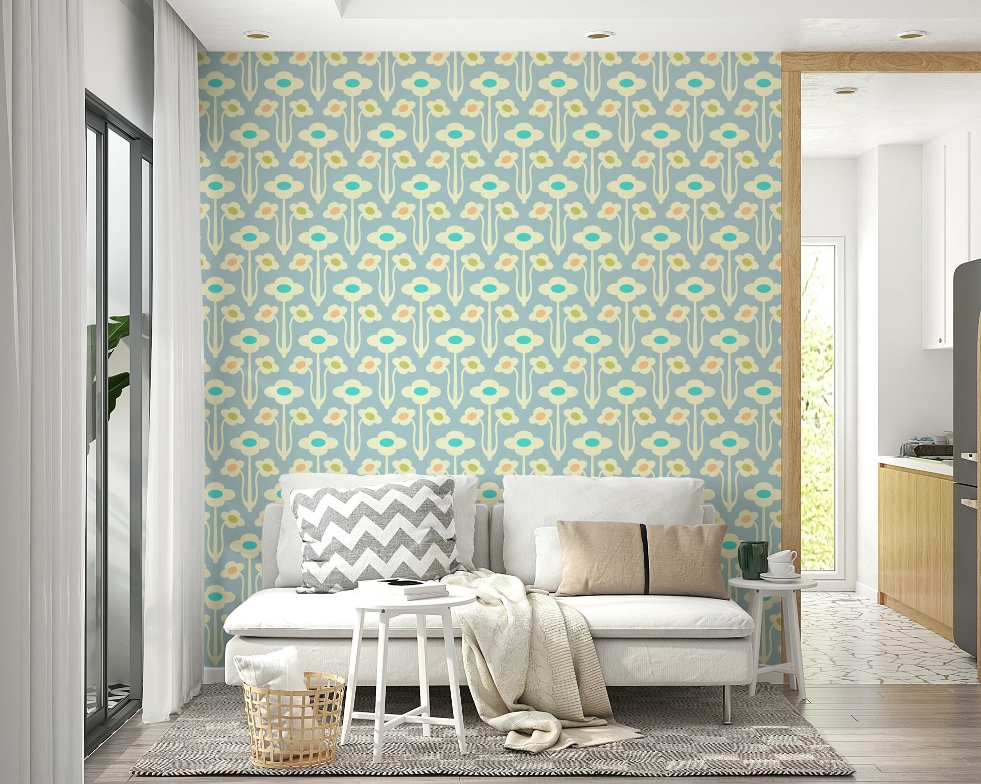 Hand-drawn look with organic shapes and soft colors.

