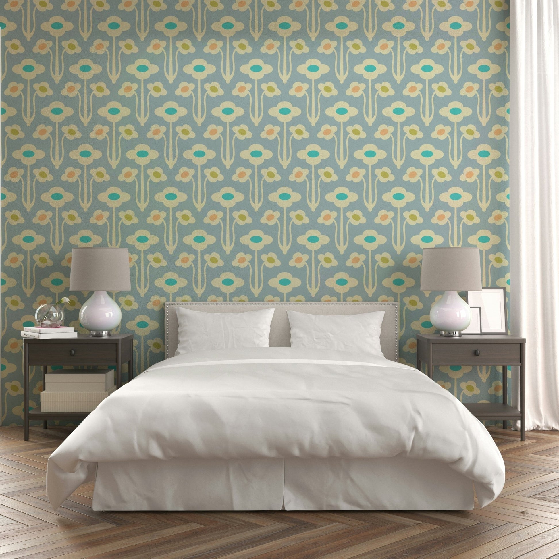 Charming and whimsical floral motifs.

