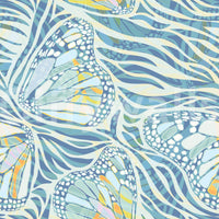 Zebra Butterfly Drift • Maximalist Boho in Blue Pastels Wallpaper⁠