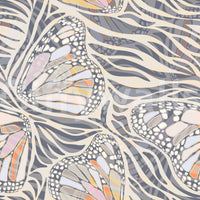 Zebra Butterfly Metamorphosis • Maximalist Boho in Earthy Pastels Wallpaper⁠