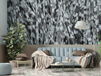 A contemplative zebra grass wallpaper mural for a feature wall.

