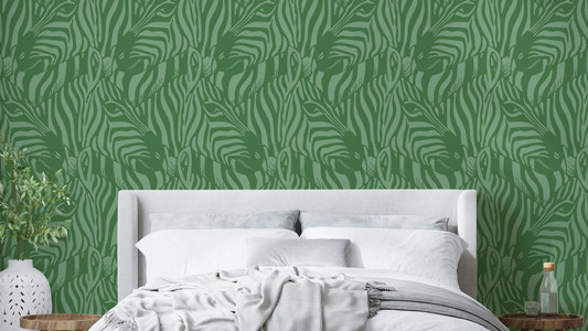 The image shows a peaceful, natural scene with a striped pattern.

