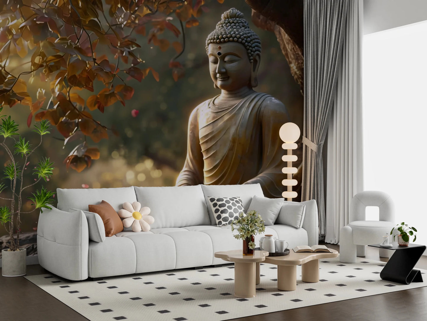 Zen Garden Buddha Wall Mural