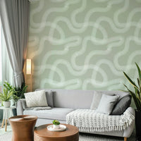 Neutral wallpaper with flowing textured lines

