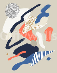 A high-quality abstract print wall mural for walls.