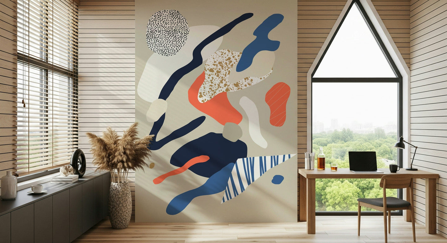 A classic abstract design wallpaper for walls.