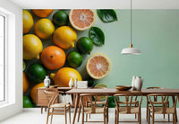 Zesty Citrus Splash Wall Mural