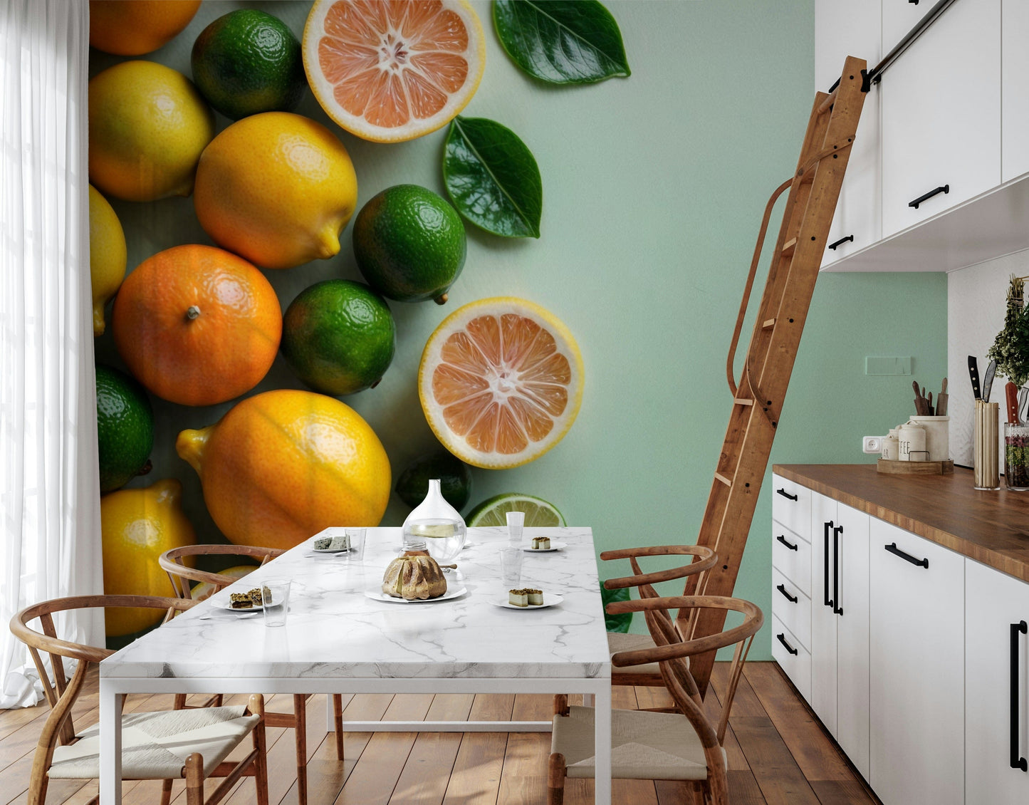 Zesty Citrus Splash Wall Mural