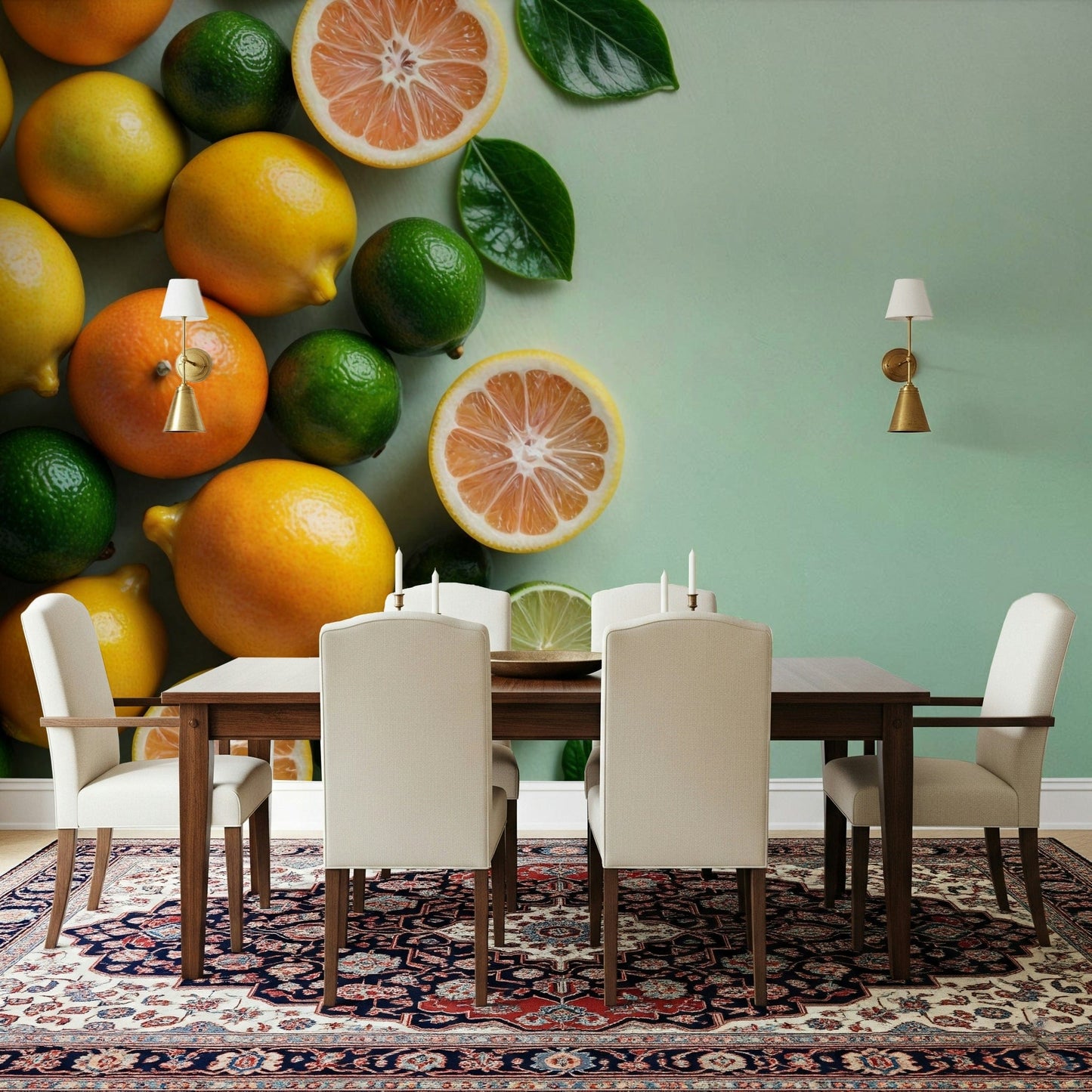 Zesty Citrus Splash Wall Mural